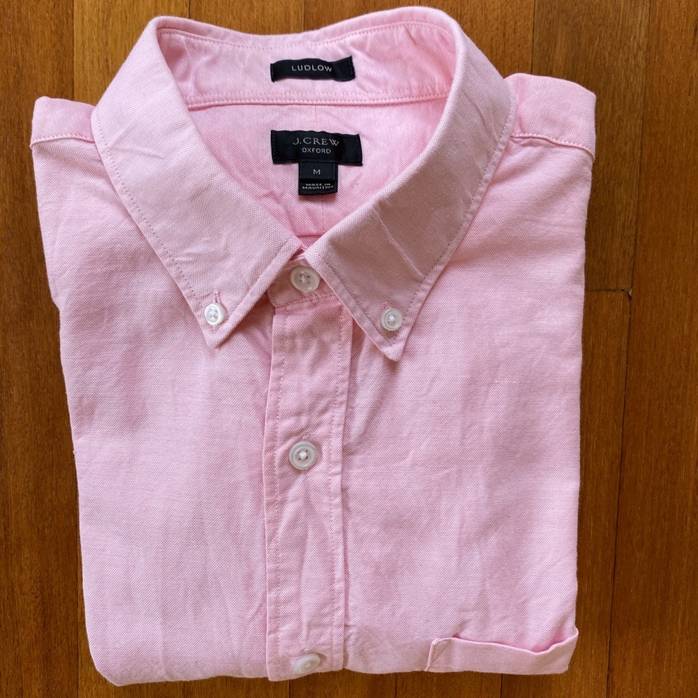 J.Crew Men’s Pink Ludlow Oxford Shirt